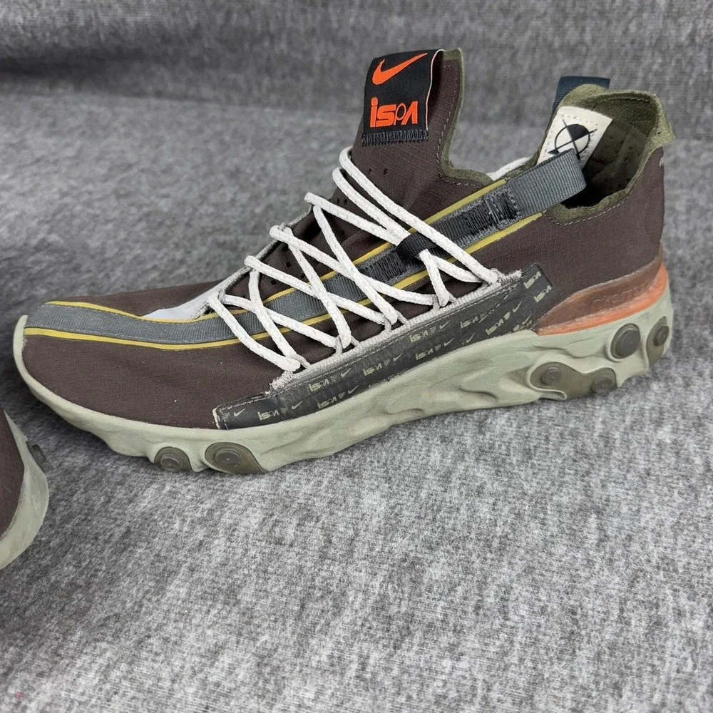 Nike React Runner ISPA Shoes Mens‎ Size 10.5 Brown Low Top Sneakers AR8555-200
